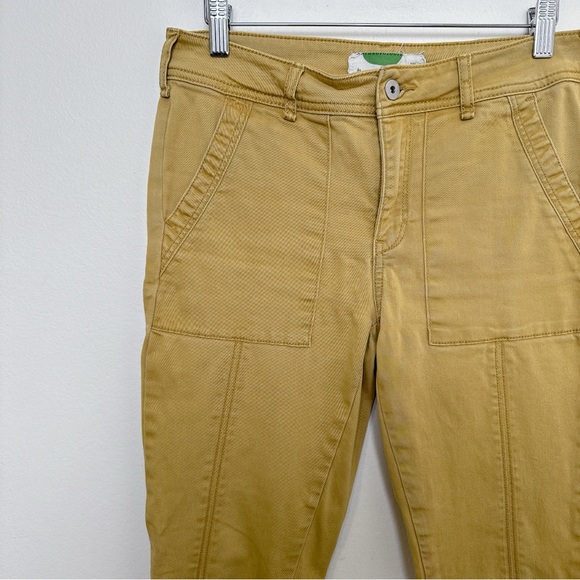 Anthropologie Womens 27 Jefferson Mustard Yellow Slim Utility Pants CN - Picture 4 of 16